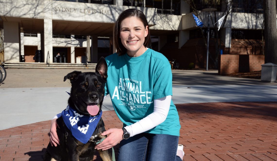 Lauren Morina '20L with her dog Harley