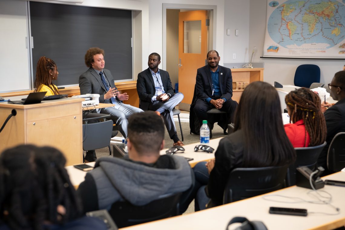 Vincent Kim ’14 spoke during a panel on STEM careers.