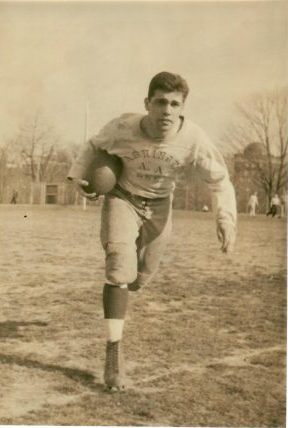 Junie Bishop &#039;41 in his W&amp;L football uniform.
