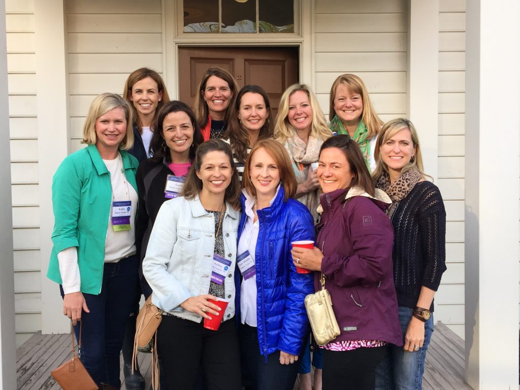 Class of 1995 20th reunion. Front row (l-r): Ashley Short Grigsby, Anne-Michelle Langlois Cooley, Kait Barton Paden, Wendy Alexander Hines Middle row (l-r): Kathy Boozer Boone, Carol Pierce Goglia, Sarah Tune Doherty, Carrie Baker Tydings, Frost Bush Osborne Back row (l-r): Mary Muehlberg Looney, Leslie Ratz Easterling