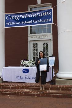 Phuong-Mai-‘21-displays-her-Edwin-Claybrook-Griffith-Scholarship-certificate-with-a-smile--233x350 Williams School Congratulates Class of 2021 Award Winners