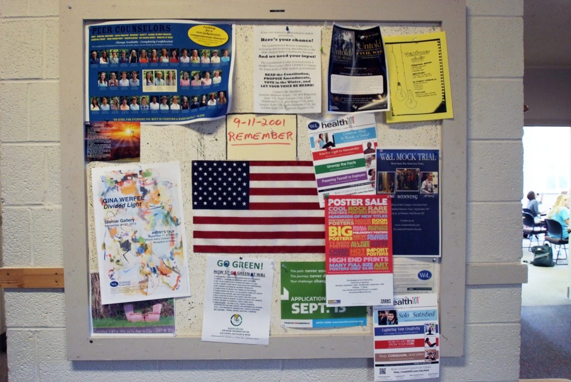 As the anniversary of the terrorist attacks approach each year, reminders pop up across campus to never forget.