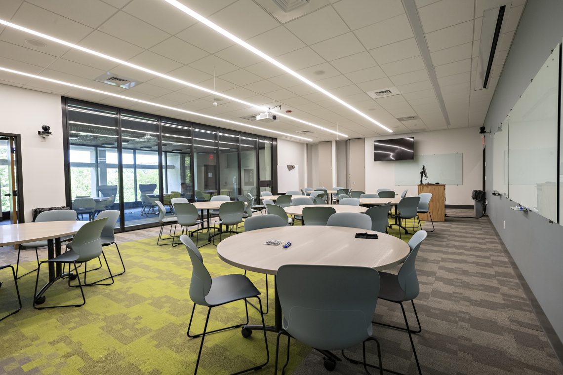 The Class of 1995 Teaching Hub, which can be used for any number of events, is largely dedicated to faculty opportunities to explore new and best practices in teaching, keeping their work in the classroom sharp, innovative and effective.