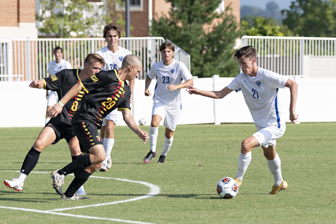 Men&#039;s soccer scrimmages with VMI.