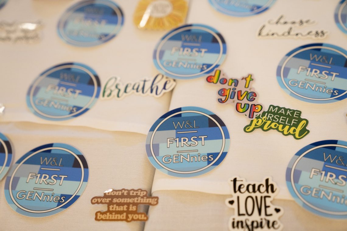 Motivational stickers up for grabs at W&amp;L&#039;s First-Generation Student Day celebration