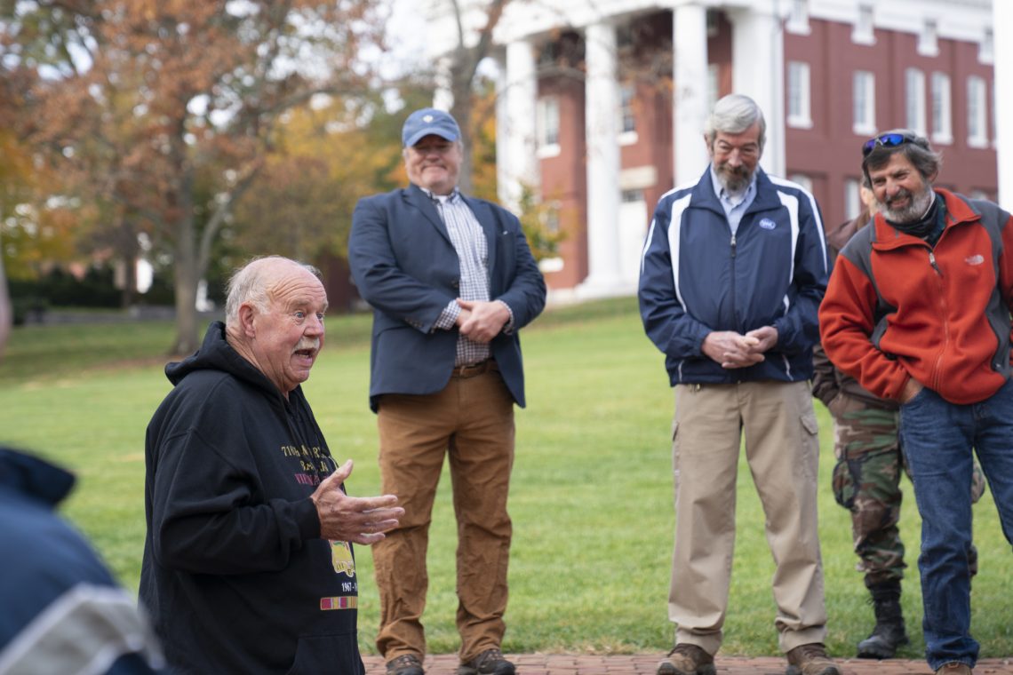 Mike Young offers a prayer for all veterans.