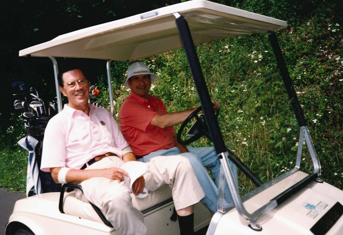 Gallivan and Hollis out golfing in Highlands, NC