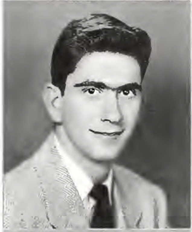 Sam Hollis&#039; senior picture in the 1951 Calyx