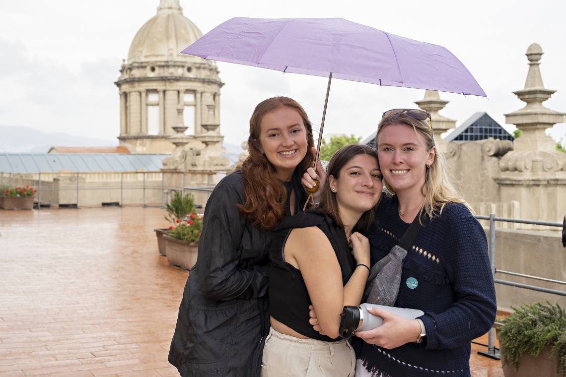 On the rooftop at Museu Nacional d&#039;Art de Catalunya in Barcelona