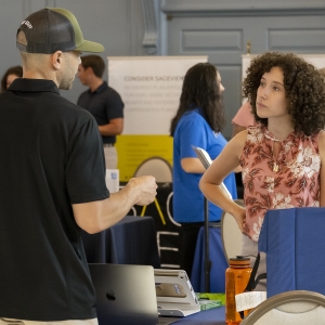 The 13th Annual Live Well W&amp;L Employee Wellness Fair takes place in Evans Hall.