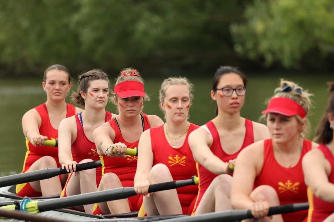 Lily Mott &#039;23 rowing at Mansfield College in Oxford