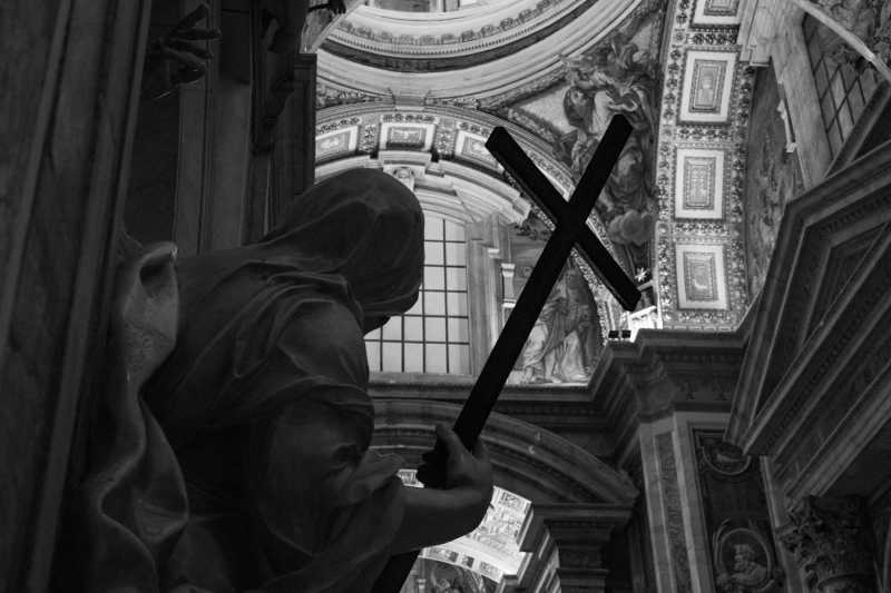 Interior view of St. Peter's Basilica, in Vatican City