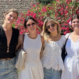Mary Schleusner &#039;26, Lizzie Lamb &#039;26, Eliza Spaht &#039;26 and Betty Boatwright &#039;26 studied abroad together in Barcelona, Spain.