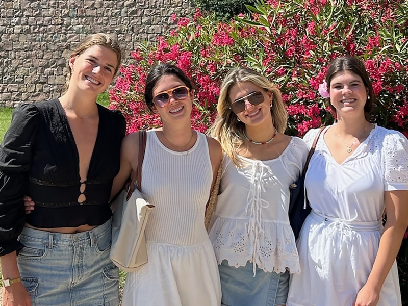 Mary Schleusner &#039;26, Lizzie Lamb &#039;26, Eliza Spaht &#039;26 and Betty Boatwright &#039;26 studied abroad together in Barcelona, Spain.