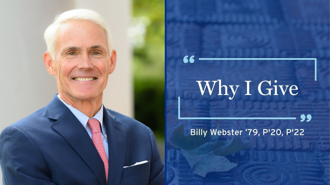 Why I Give | Billy Webster ’79, P’20, P’22